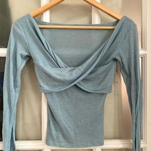Cute Off-the-Shoulder Long Sleeve Top